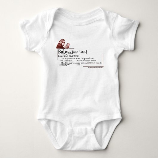 "Baby" Definitie onsie Romper (Voorkant)