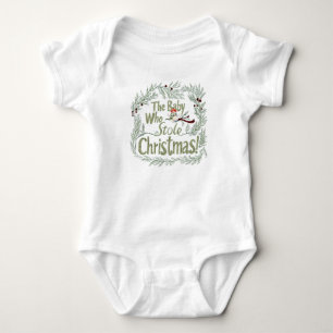 Baby die kerst stal met sneeuwman romper