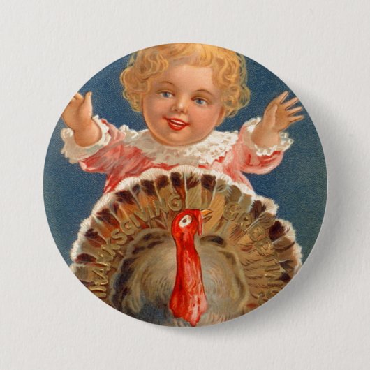 Baby die Tom Turkey  Button achtervolgt (Voorkant)