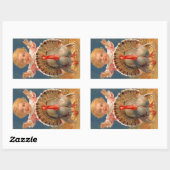 Baby die Tom Turkey Sticker achtervolgt (Vel)