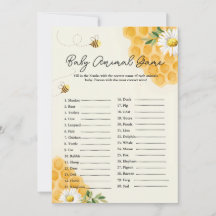 Baby Dier BEE Baby Shower Spelkaart
