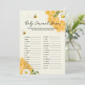 Baby Dier Bij Baby Shower Spelkaart Kaart (Staand voorkant)