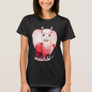 Baby Dier Valentijnsdag Dier Dier Lama T-shirt