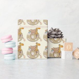 Baby Dieren Baby Shower Cadeaupapier