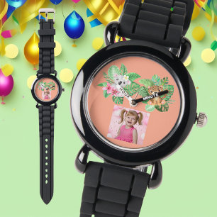 Baby Dieren Custom Foto Kinder Horloge Verjaardags