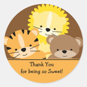 Baby Dieren Dank u Sticker