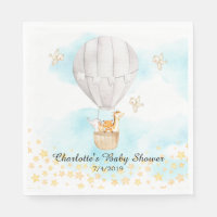 Baby Dieren Hete Luchtballon Douche Papier Servett