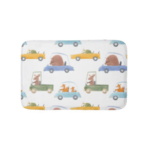 Baby dieren: met de hand getekend waterverf patroo badmat