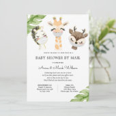 Baby Dieren met Maskers Baby shower per post Kaart (Staand voorkant)