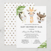 Baby Dieren met Maskers Baby shower per post Kaart (Voorkant / Achterkant)