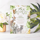 Baby Dieren Oerwoud Safari Wild Een 1e Verjaardag Kaart
