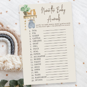 Baby Dieren Quiz Boho Baby Kinderkamer Douche Spel