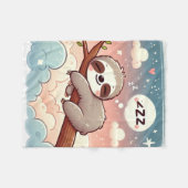 Baby Dieren - Slaapluiaard Kwekerij Wall Art Fleece Deken (Voorkant (Horizontaal))