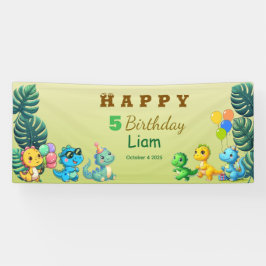 Baby Dino Birthday Banner