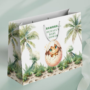 Baby Dino komt eraan Knuffelzakje voor douchecadea Groot Cadeauzakje