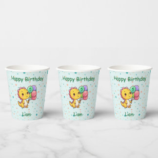 Baby Dino Paper Cups Papieren Bekers
