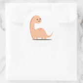 Baby Dino Ronde Sticker (Tas)