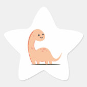 Baby Dino Ster Sticker (Voorkant)