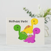 Baby Dino Triplets Kaart (Staand voorkant)