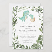 Baby Dinosaur Baby shower Uitnodiging (Voorkant)