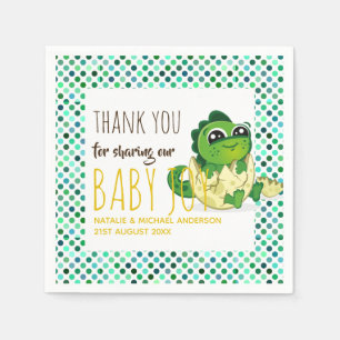 Baby Dinosaur Ei Uitsluipende Cute Jongens Meisjes Servet