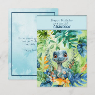 Baby Dinosaur Gefeliciteerd Verjaardag Specifieke Kaart