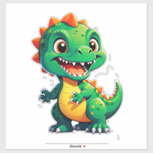 Baby Dinosaur Karakter voor Kinderen Sticker