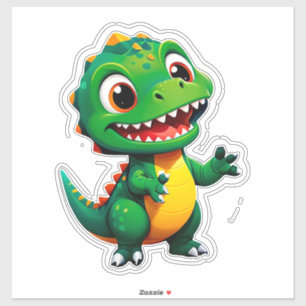 Baby Dinosaur Karakter voor Kinderen Sticker