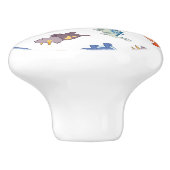 Baby Dinosaur Knob/Pull Keramische Knop (Zijkant)