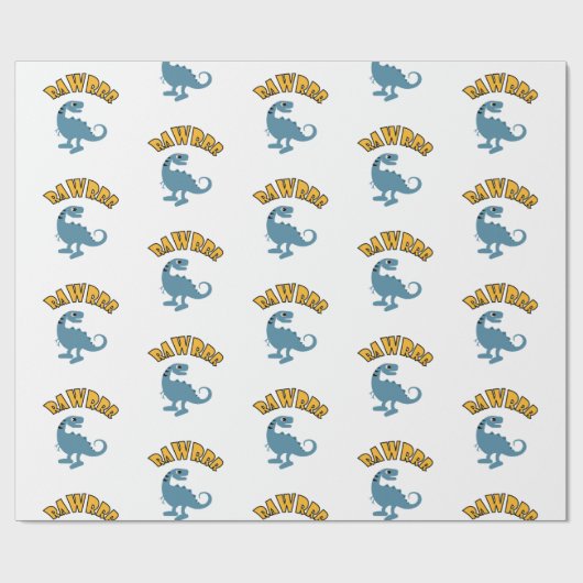 Baby Dinosaur-ontwerp - Matte wrapping papier (Vlak)