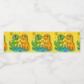 Baby Dinosaur-thema Waterfles Etiket (Enkel label)