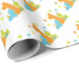 Baby Dinosauriërs eerste bruistappapier Cadeaupapier