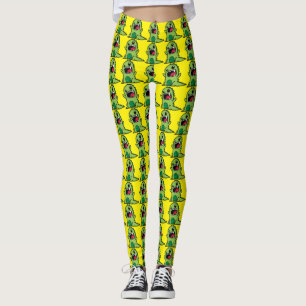 Baby dinosaurus cartoon leggings