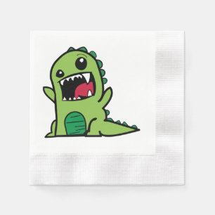 Baby dinosaurus cartoon servetten