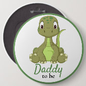 Baby Dinosaurus Daddy Baby shower Button (Voorkant /achterkant)