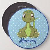Baby Dinosaurus Mama Trex Baby shower Button (Voorkant /achterkant)