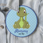 Baby Dinosaurus Mama Trex Baby shower Button (In situ)
