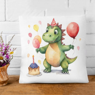 Baby Dinosaurus Meisjes Verjaardag Kussen