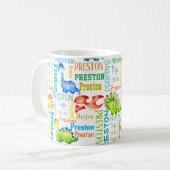 Baby dinosaurus op maat koffiemok (Voorkant links)