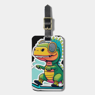 Baby Dinosaurus Schaatsen Zo ga ik te werk Bagagelabel