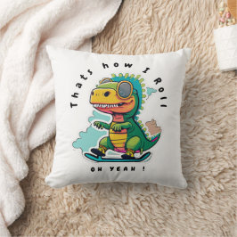 Baby Dinosaurus Schaatsen | Zo ga ik te werk Kussen