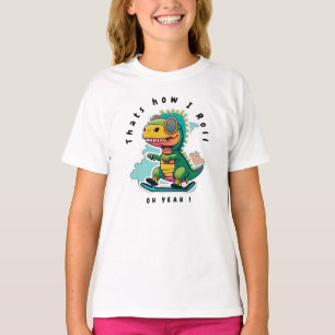 Baby Dinosaurus Schaatsen Zo ga ik te werk T-shirt
