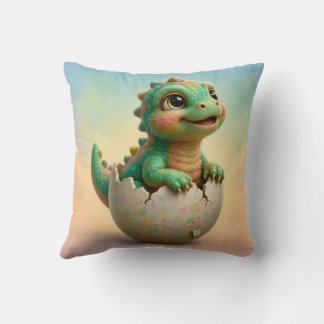 ~ BABY DINOSAURUS ~ Tevoorschijn komend uit ei ~ Kussen