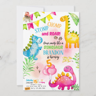 Baby Dinosaurussen Verjaardag Kaart