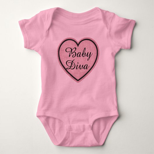 Baby Diva Heart Bodysuit (Voorkant)