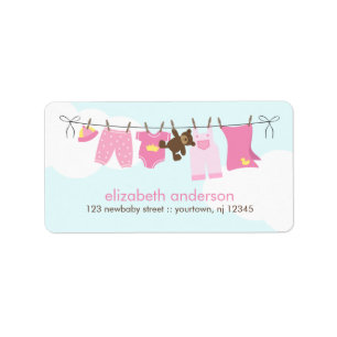 Baby doek {roze} etiket
