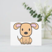 Baby Dog Cartoon Briefkaart (Staand voorkant)