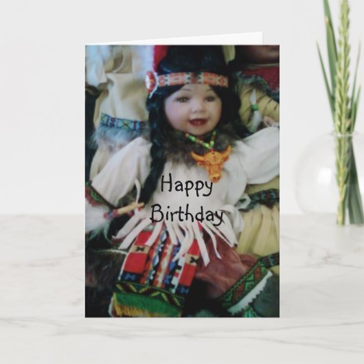 BABY DOLL BIRTHDAY WISHES KAART (Voorkant)