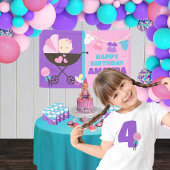 Baby Doll Happy Birthday Banner