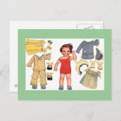 Baby Doll Paper Doll Briefkaarten (Voorkant / Achterkant)